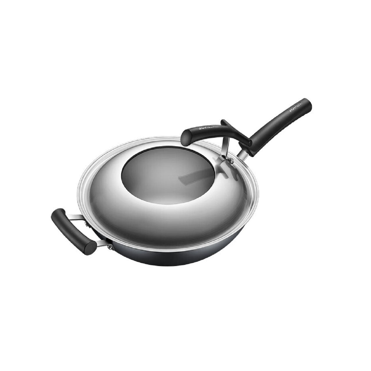 SUPOR Stainless Steel  Wok 32厘米大口径铸铁铸铁炒锅（北美仓直发）
