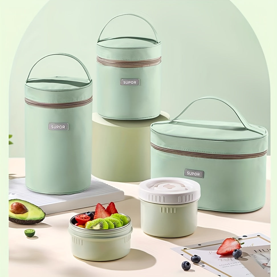 Supor Insulation Box Basil Green Lunch Box（Three-layer）