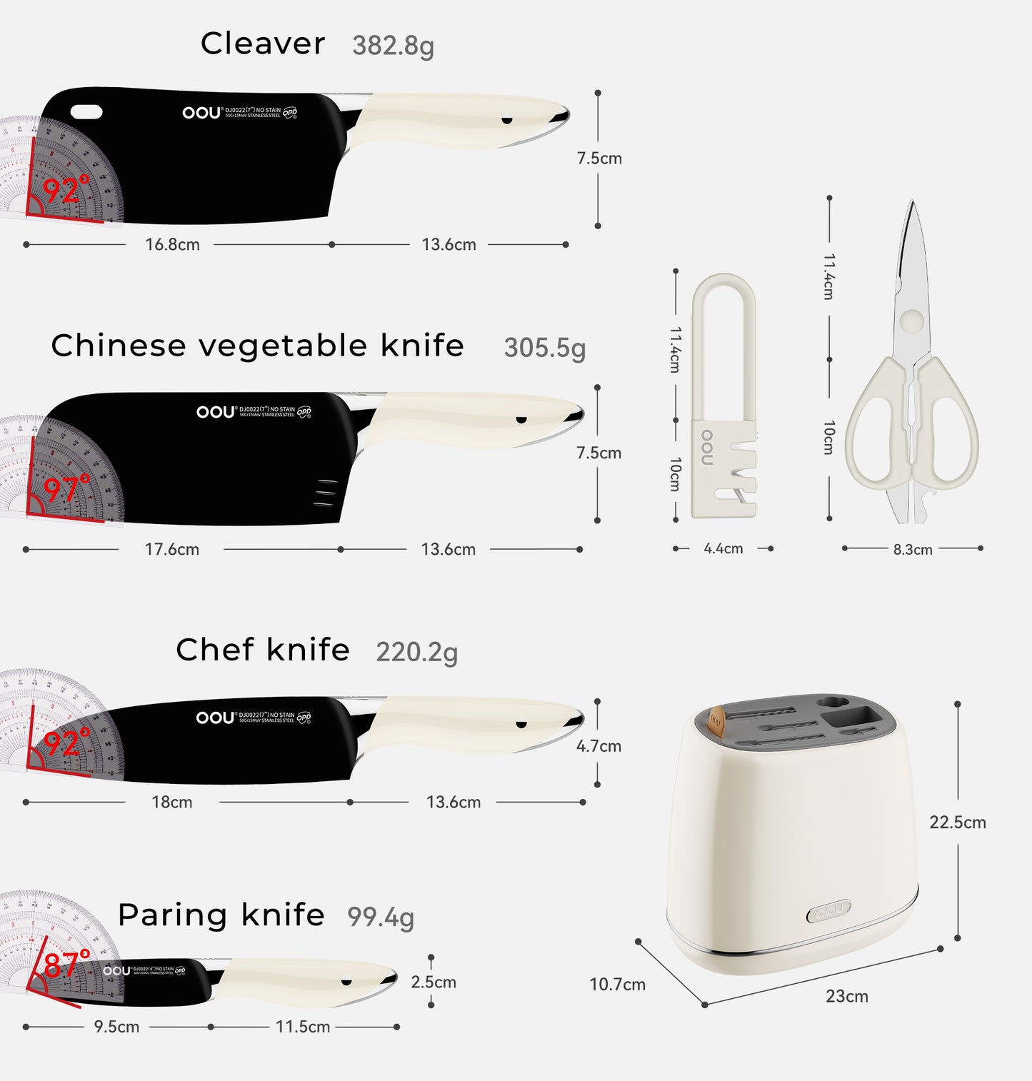 OOU White Black Whale series seven-piece set