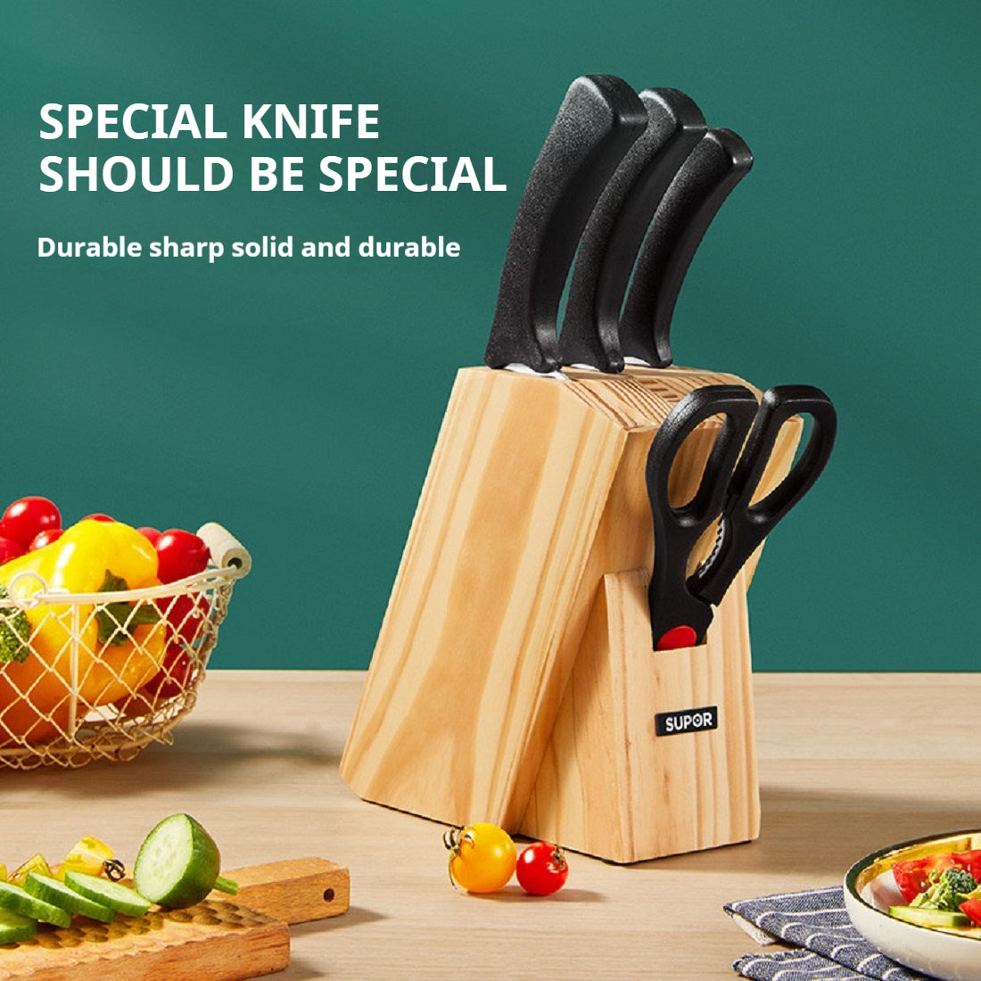 SUPOR Knife Set 刀具5件套（北美仓直发）