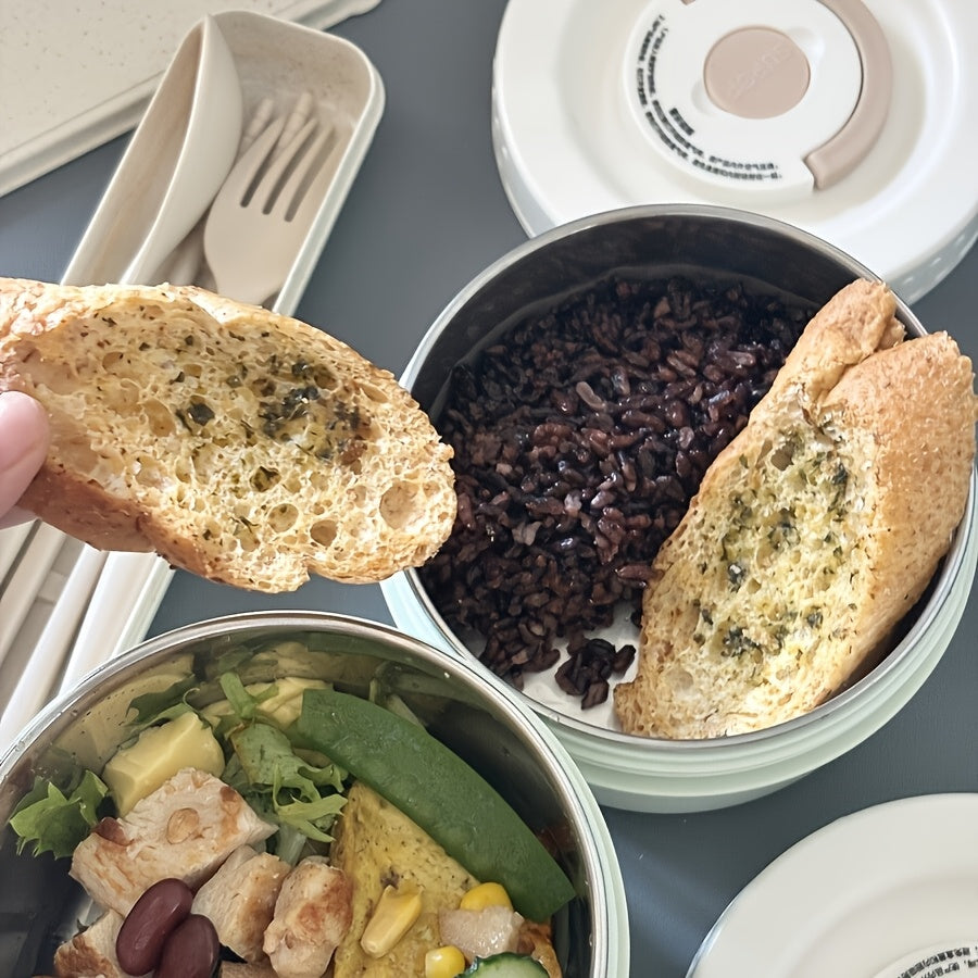 Supor Insulation Box Basil Green Lunch Box（Three-layer）